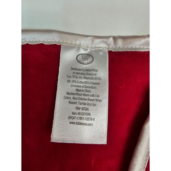 Koala Baby Red Baby Bib, Hook and Eye Closure Feliz Navida, Christmas - Picture 6 of 6